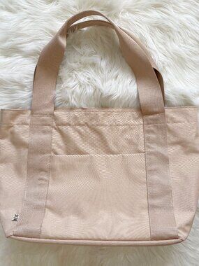 BEIS Beige Beisic Minimalist Large Travel Tote Bag